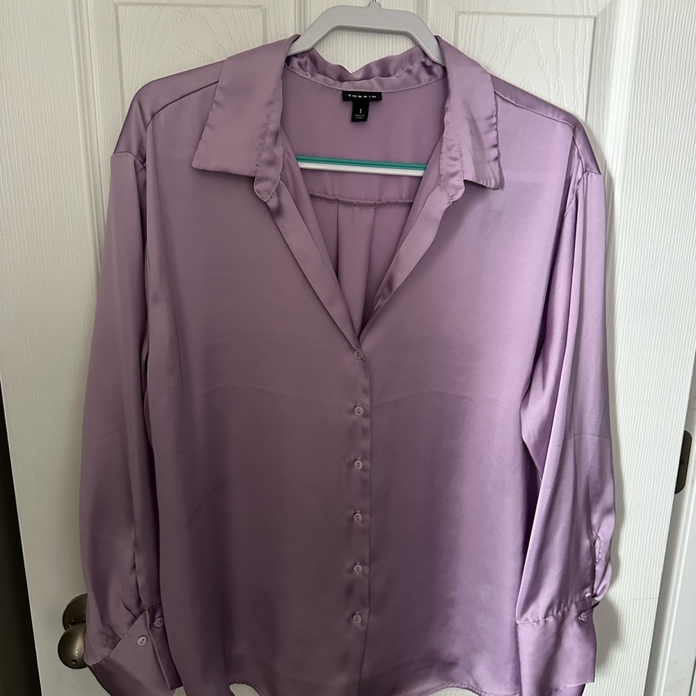 Torrid Lavender Satin Blouse
